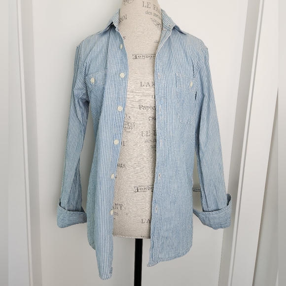 Stripe Cotton Buttondown Shirt - Picture 9 of 13